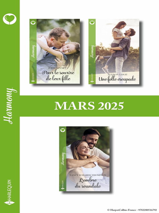 Title details for Pack mensuel Harmony--3 romans (Mars 2025) by Collectif - Available